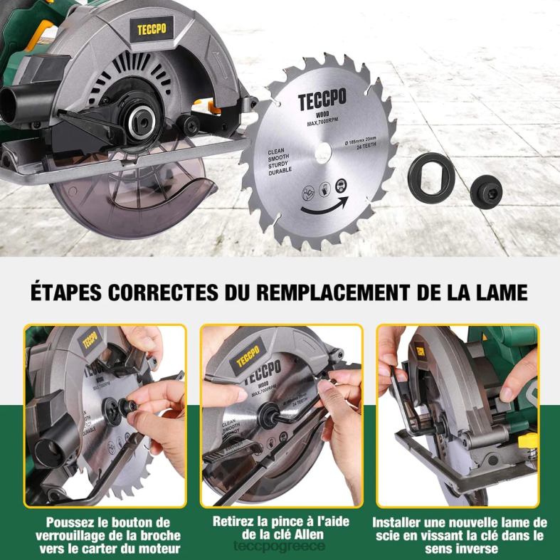 ξυλουργική TECCPO Δισκοπρίονο 1200w RHHV27