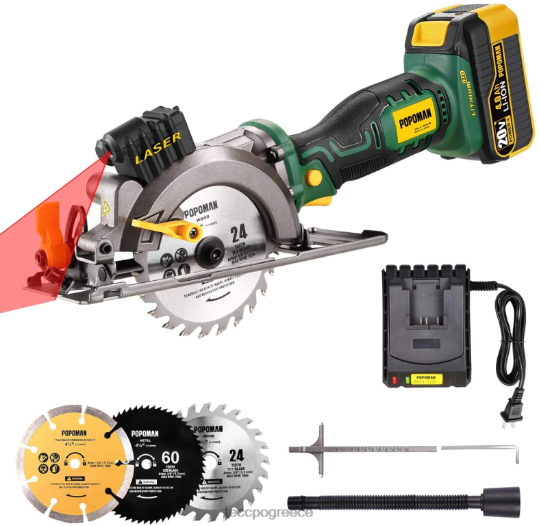ξυλουργική TECCPO κυκλικό πριόνι μπαταρίας popoman 20v max 4-1/2". RHHV33