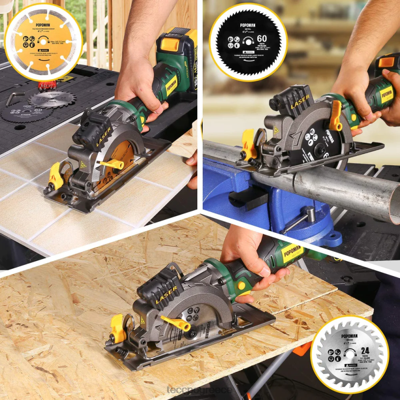 ξυλουργική TECCPO κυκλικό πριόνι μπαταρίας popoman 20v max 4-1/2
